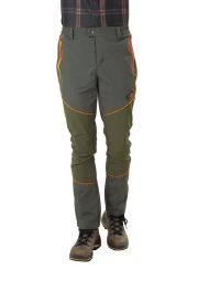 Pantalone Glacier Verde Profili Arancio Sfoderato