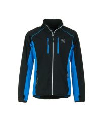 Giacca Cardigan Outdoor Nero-Azzurro