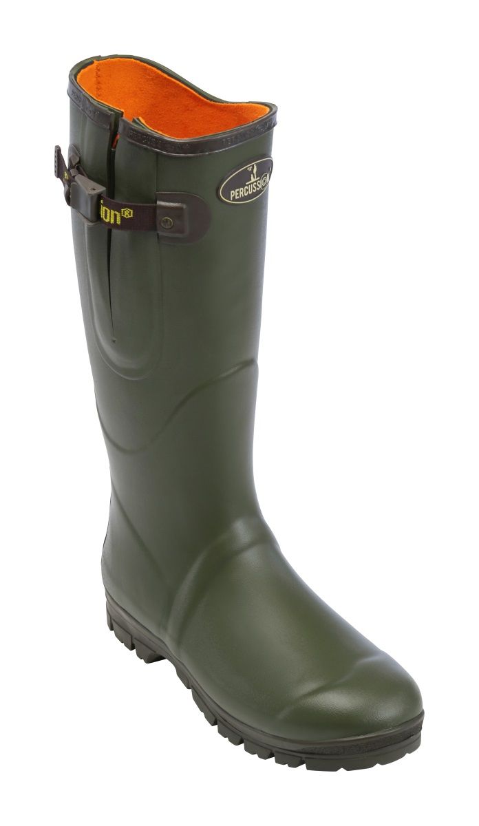 Stivale Gomma Verde Sologne Con Neoprene E Soffietto